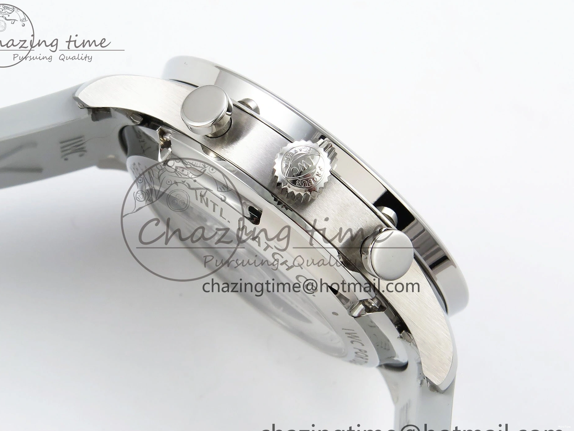 MIROTIME 0403 Portuguese Chrono IW3716 Z+F 1:1 Best Edition White Dial on Gray Rubber Strap A WrinkleFree 7014